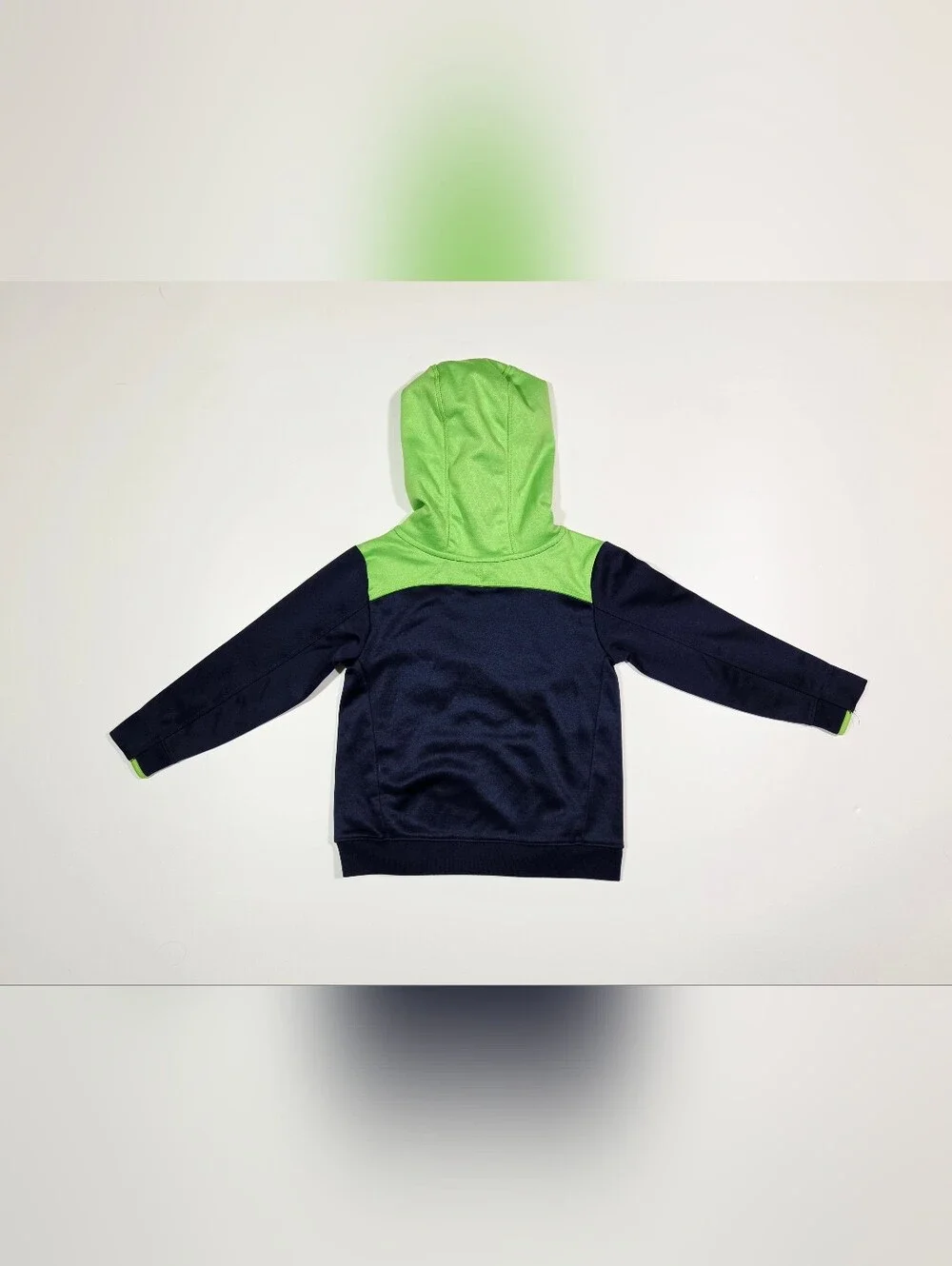 NFL Seahawks Hoodie Youth Medium 5/6 Navy Neon Green Logo Sweatshirt Kids Boys